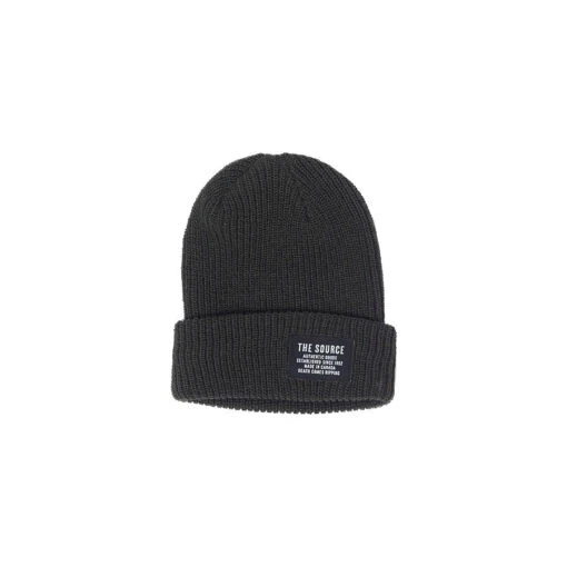 Source Oakwood Cuff Beanie Heather Black Grey