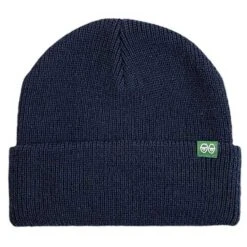 Krooked Eyes Clip Cuff Beanie - Navy/Dark Green