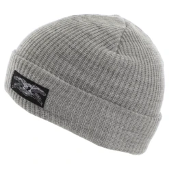 Anti-Hero Stock Eagle Label Cuff Beanie - Heather Grey